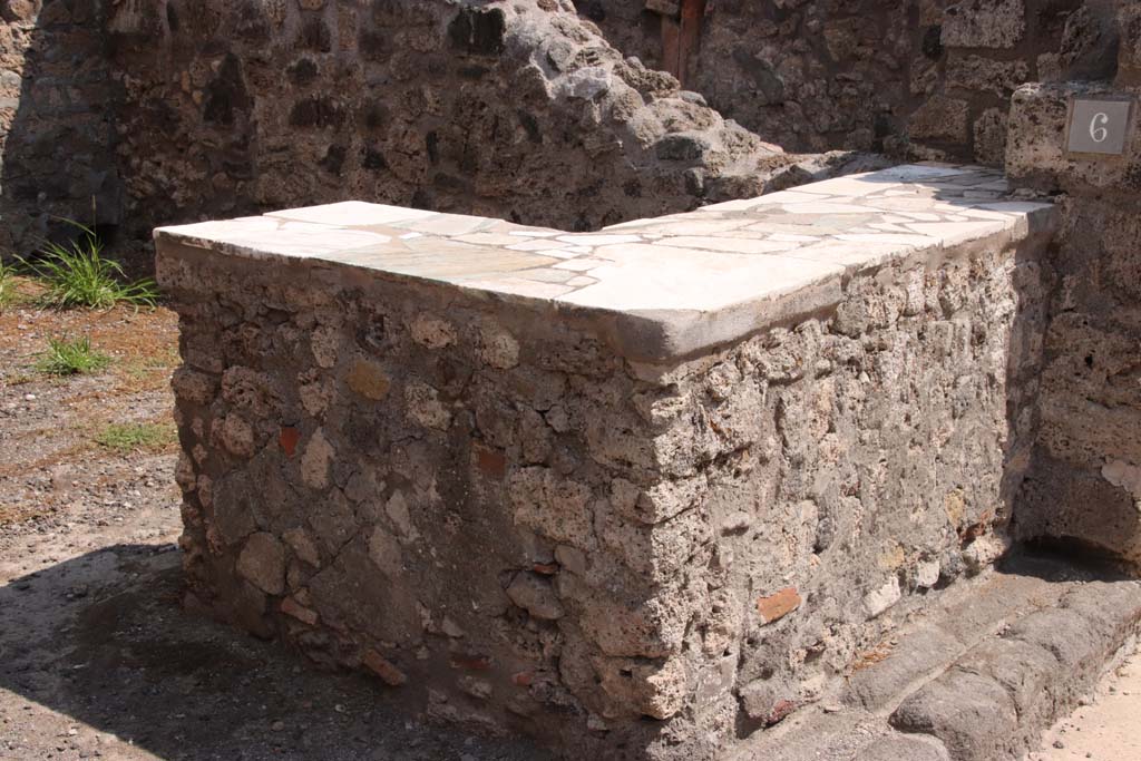 IX.1.6 Pompeii. March 2009. Looking west to front entrance and Via Stabiana from rear room.
