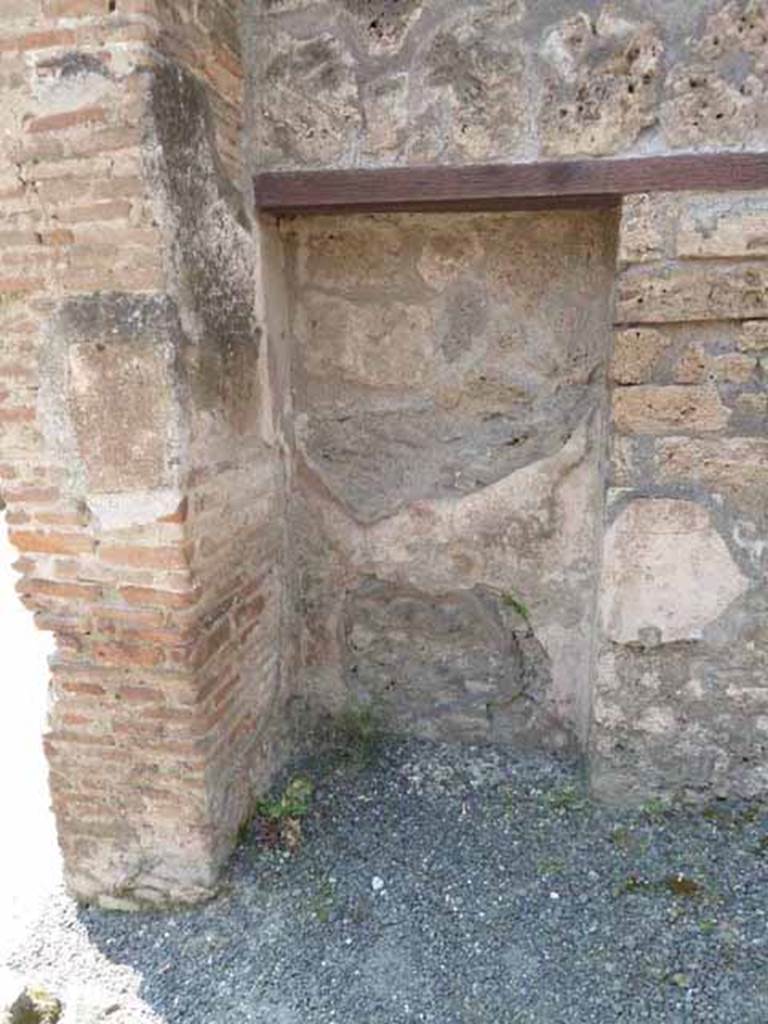 IX.1.24 Pompeii. May 2010. Doorway to rear room, on left, and steps to above, on right.