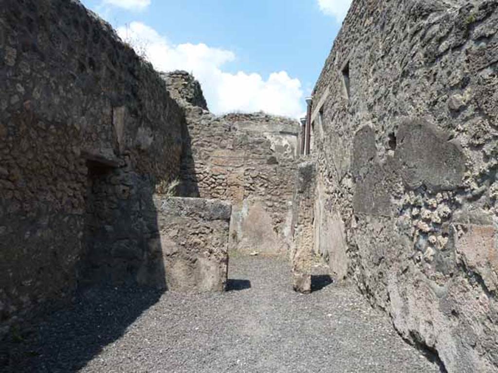 IX.1.24 Pompeii. May 2010. East wall of rear room.