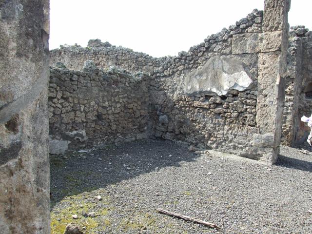 IX.2.17 Pompeii. March 2009. Room 1, Atrium. North wall, lower niche.