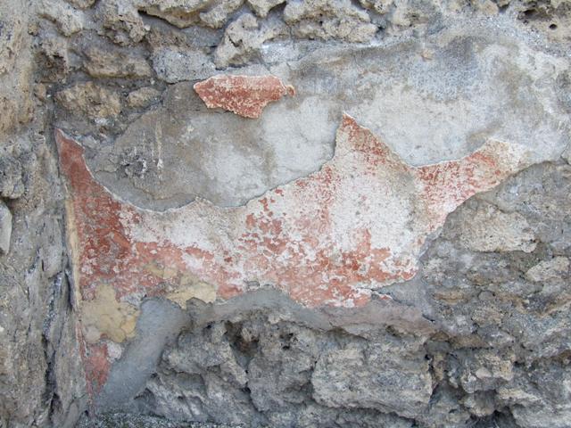 IX.2.17 Pompeii. March 2009. Room 7, Exedra. Small doorway in South wall, leading to Room 8, Triclinium.