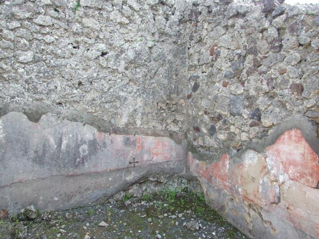 IX.2.18 Pompeii. March 2009.  Room 8. Kitchen.  Hearth, and Remains of Latrine against the South wall.