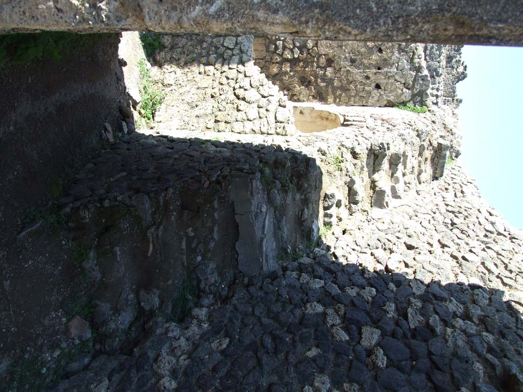 IX.3.2 Pompeii. March 2009. Garden area. East wall. Cupboard under staircase.