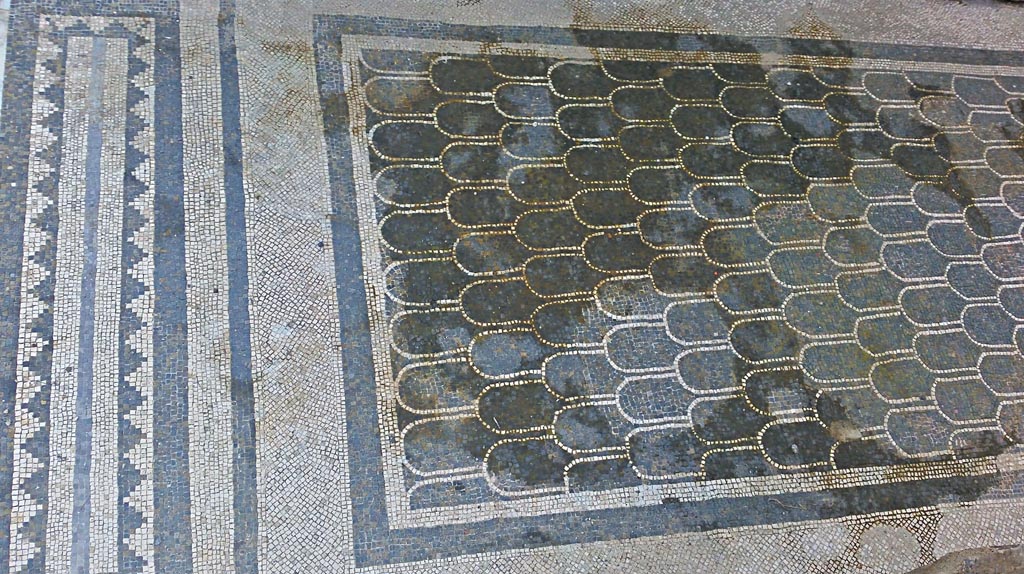 IX.3.2 Pompeii. December 2019.
Doorway threshold from entrance corridor to former atrium, on left. Photo courtesy of Giuseppe Ciaramella.