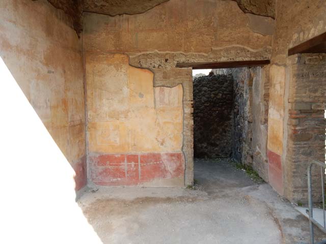 IX.3.5 Pompeii. Room 5, centre panel on east wall. Old drawing of the wall painting of Polyphemus receiving Galatea’s letter.