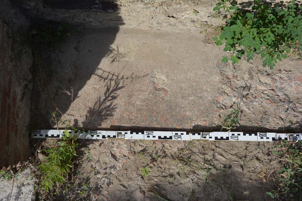 IX.5.2 Pompeii. May 2017. Room �L�, remaining flooring at north end of east wall.
Foto Christian Beck, ERC Grant 681269 D�COR.
