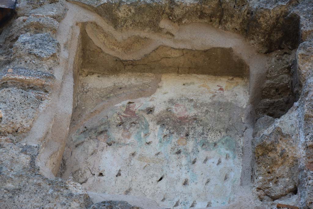 IX.5.2 Pompeii. May 2017. Room �q�, detail of rectangular niche from upper floor.
Foto Christian Beck, ERC Grant 681269 D�COR.
