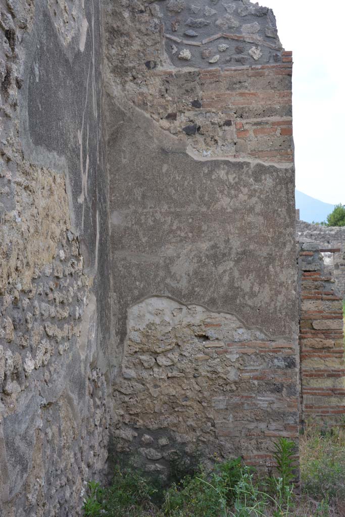 IX.5.2 Pompeii. May 2017. Room �v�, detail of north wall in north-west corner.
Foto Christian Beck, ERC Grant 681269 D�COR.
