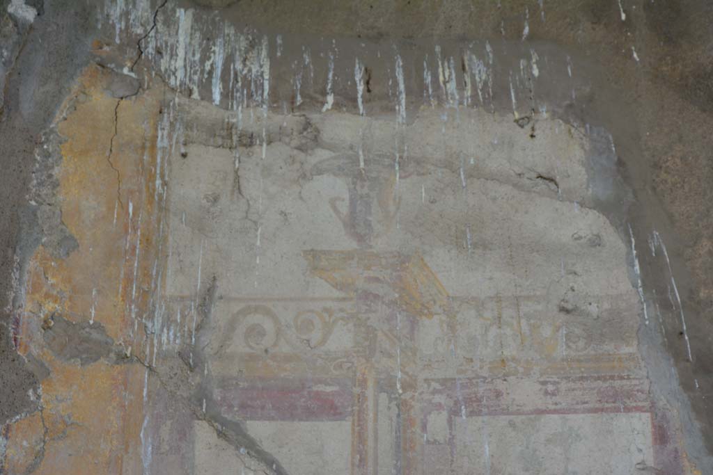 IX.5.2 Pompeii. March 2017. Room �u�, detail from upper north wall in north-west corner. 
Foto Christian Beck, ERC Grant 681269 D�COR.
