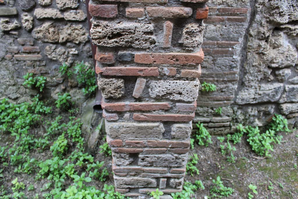 IX.5.4 Pompeii. March 2019. Room e, detail of pilaster.
Foto Christian Beck, ERC Grant 681269 D�COR.
