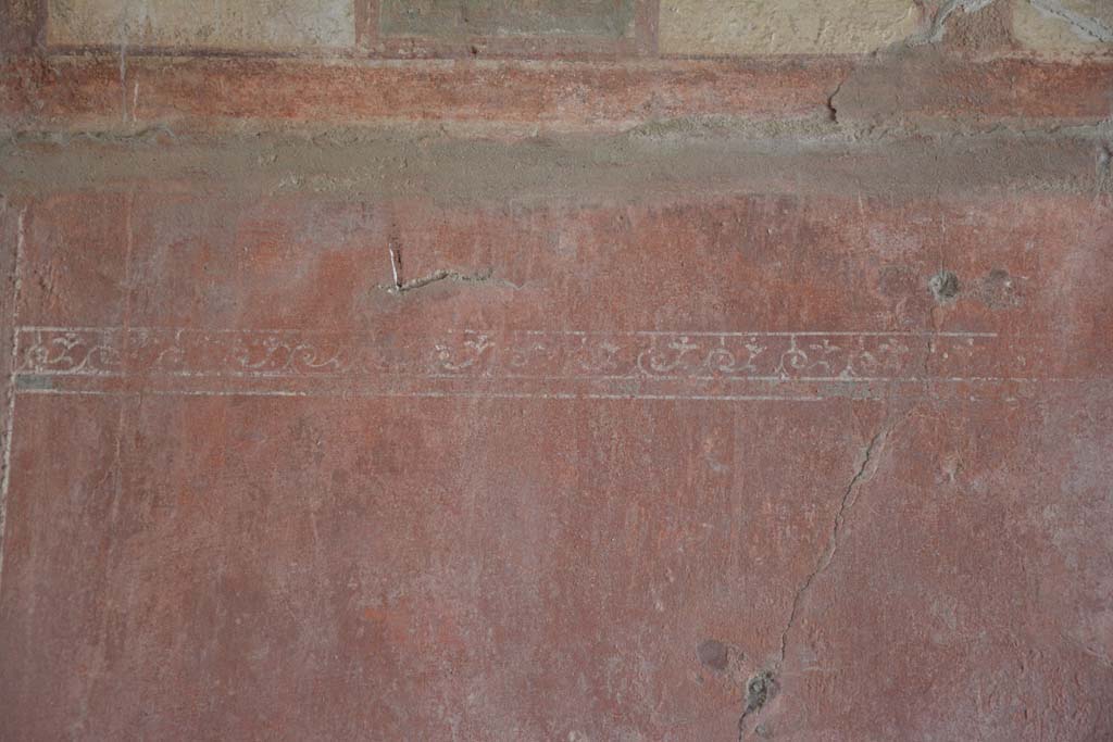 IX.5.6 Pompeii. May 2017. Room i, detail of border edging from upper west wall at south end.
Foto Christian Beck, ERC Grant 681269 D�COR.

