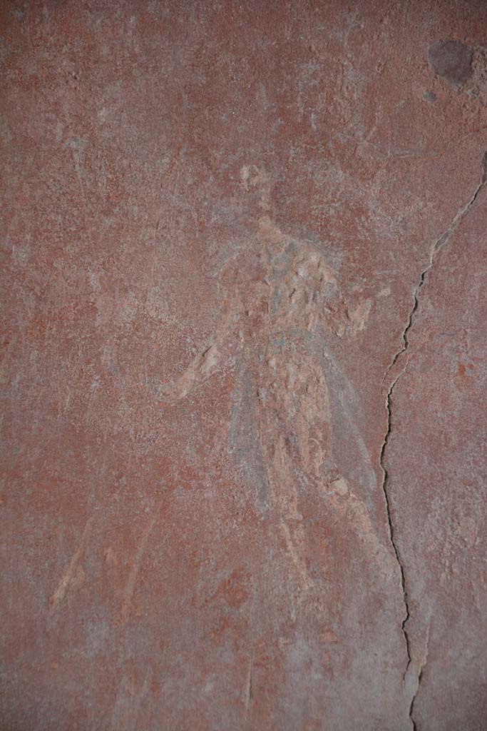 IX.5.6 Pompeii. May 2017. Room i, detail of figure from west wall at south end.
Foto Christian Beck, ERC Grant 681269 D�COR.

