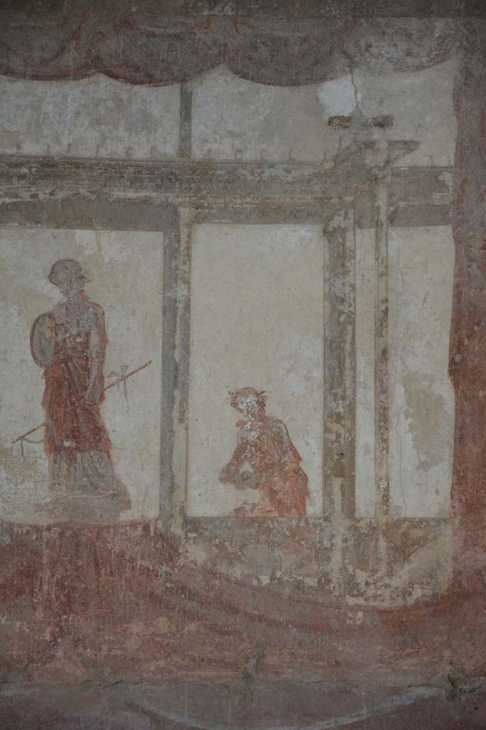 IX.5.6 Pompeii. May 2017. Room i, upper west wall, painted figures.
Foto Christian Beck, ERC Grant 681269 D�COR.
