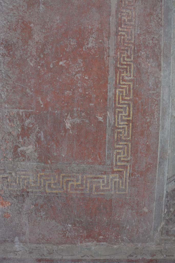 IX.5.6 Pompeii. May 2017. Room i, detail of border edging around central panel on west wall.
Foto Christian Beck, ERC Grant 681269 D�COR.
