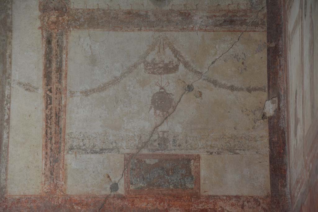 IX.5.6 Pompeii. May 2017. Room i, detail from upper west wall at north end.
Foto Christian Beck, ERC Grant 681269 D�COR.
