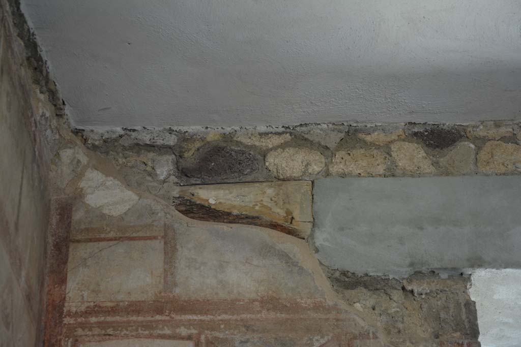 IX.5.6 Pompeii. May 2017. Room i, detail from upper north wall in north-west corner
Foto Christian Beck, ERC Grant 681269 D�COR.
