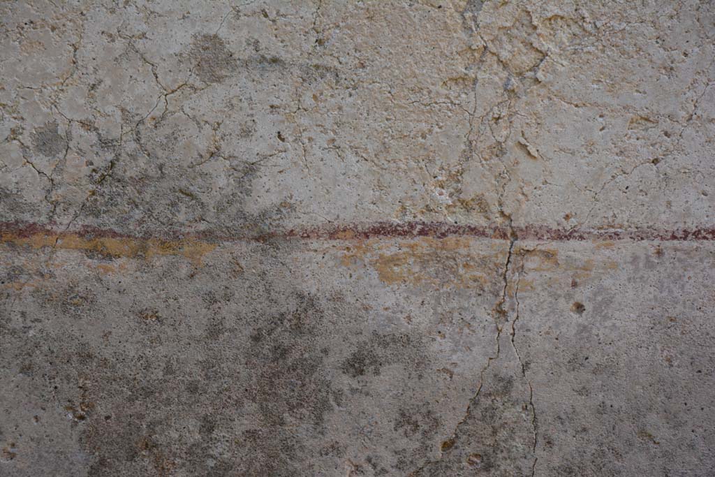 IX.5.6 Pompeii. May 2017. Room r, detail of remaining painted decoration from lower west wall. 
Foto Christian Beck, ERC Grant 681269 D�COR.
