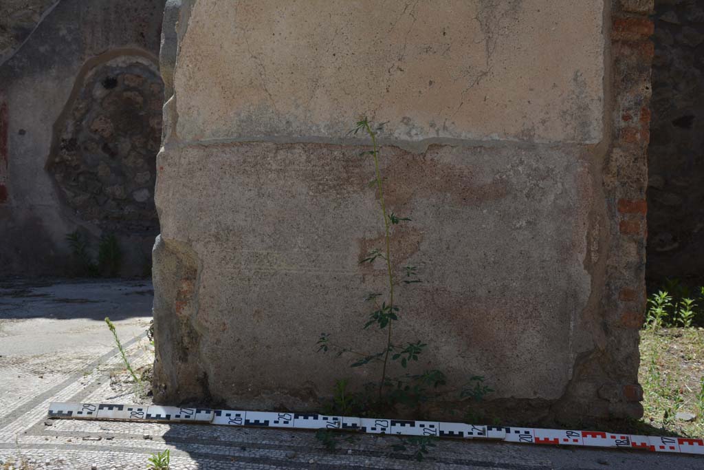 IX.5.6 Pompeii. May 2017. Room a, detail from west wall on south side of doorway to room b.
Foto Christian Beck, ERC Grant 681269 D�COR.

