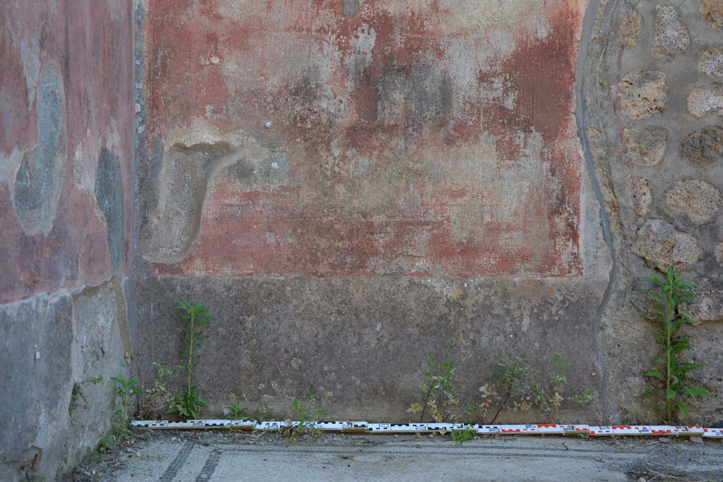 IX.5.6 Pompeii. May 2017. West ala d, west wall, detail of zoccolo in south-west corner.
Foto Christian Beck, ERC Grant 681269 D�COR.
