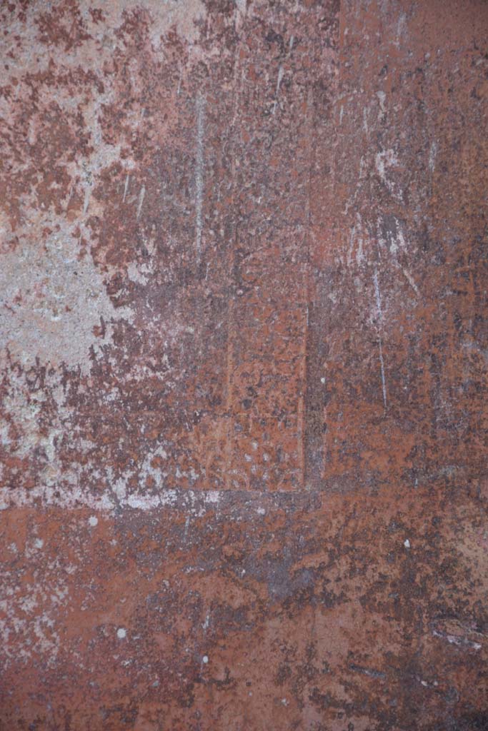 IX.5.6 Pompeii. May 2017. 
West ala d, west wall, carpet border edging from panel at lower north end.
Foto Christian Beck, ERC Grant 681269 D�COR.
