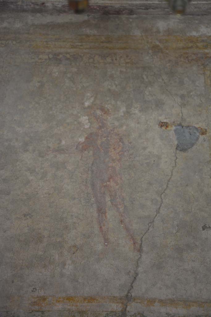IX.5.6 Pompeii. May 2017. Room h, painted masculine figure from white upper west wall. 
Foto Christian Beck, ERC Grant 681269 D�COR.
