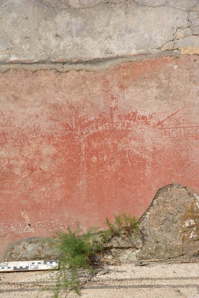 IX.5.6 Pompeii. May 2017. East ala e, detail of zoccolo at south end of east wall. 
Foto Christian Beck, ERC Grant 681269 D�COR.
