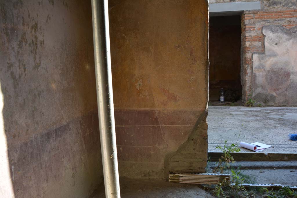 IX.5.6 Pompeii. May 2017. Room g, zoccolo on west wall in south-west corner.
Foto Christian Beck, ERC Grant 681269 D�COR.
