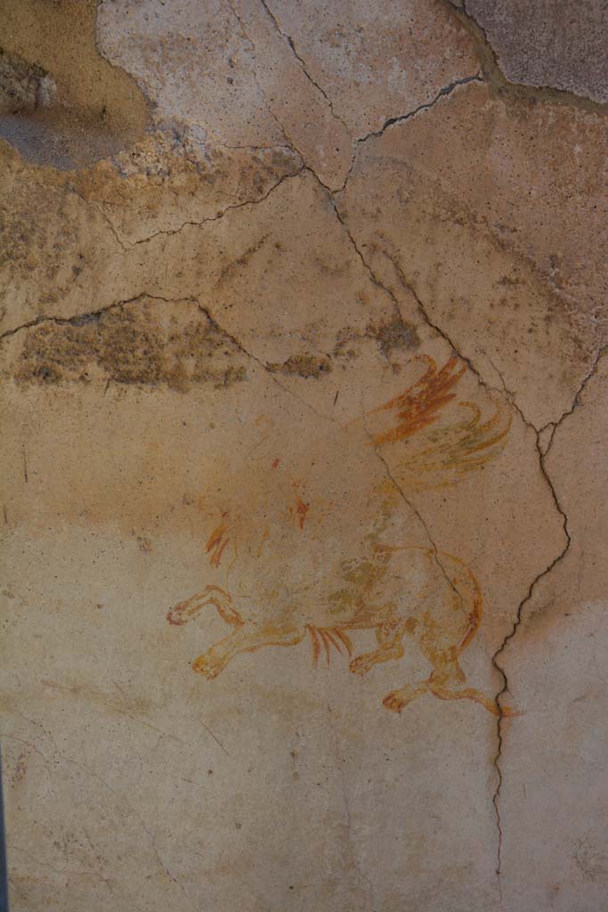 IX.5.6 Pompeii. May 2017. Room k, (west side), detail from north wall. 
Foto Christian Beck, ERC Grant 681269 D�COR.
