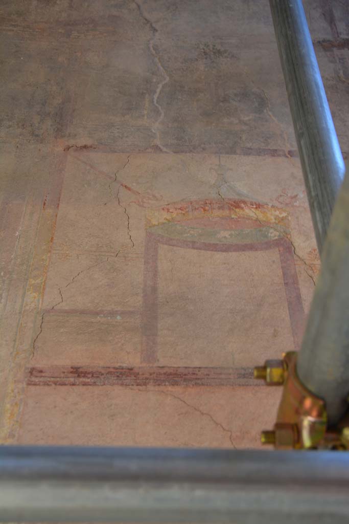 IX.5.6 Pompeii. May 2017. 
Room k, (west side), detail from upper north wall towards east end.  
Foto Christian Beck, ERC Grant 681269 D�COR.
