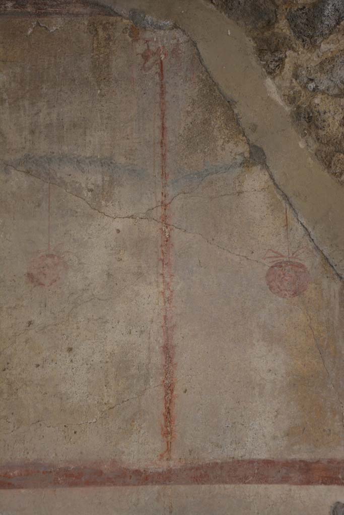 IX.5.6 Pompeii. May 2017. Room l (L), detail from second panel at east end of south wall.
Foto Christian Beck, ERC Grant 681269 D�COR.
