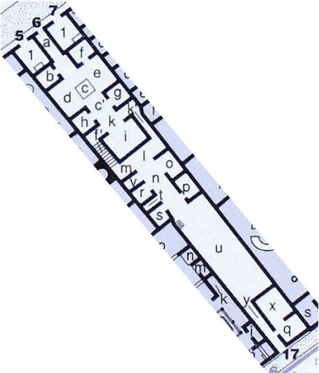 IX.5.6 Pompeii. House with rear entrance and stable at IX.5.17
Room Plan