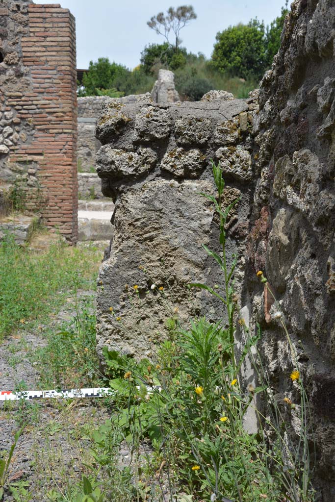 IX.5.8 Pompeii. May 2017. Looking north to small wall in north-east corner. 
Foto Christian Beck, ERC Grant 681269 D�COR.

