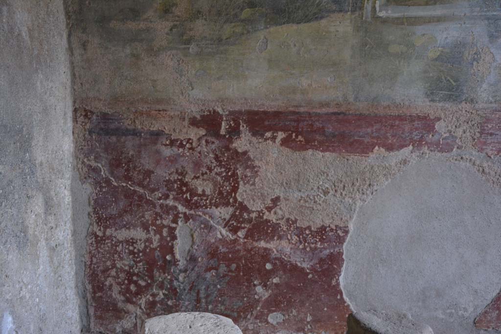IX.5.9 Pompeii. March 2017. Room �l (L)�, zoccolo on north wall in north-west corner.
Foto Christian Beck, ERC Grant 681269 D�COR.
