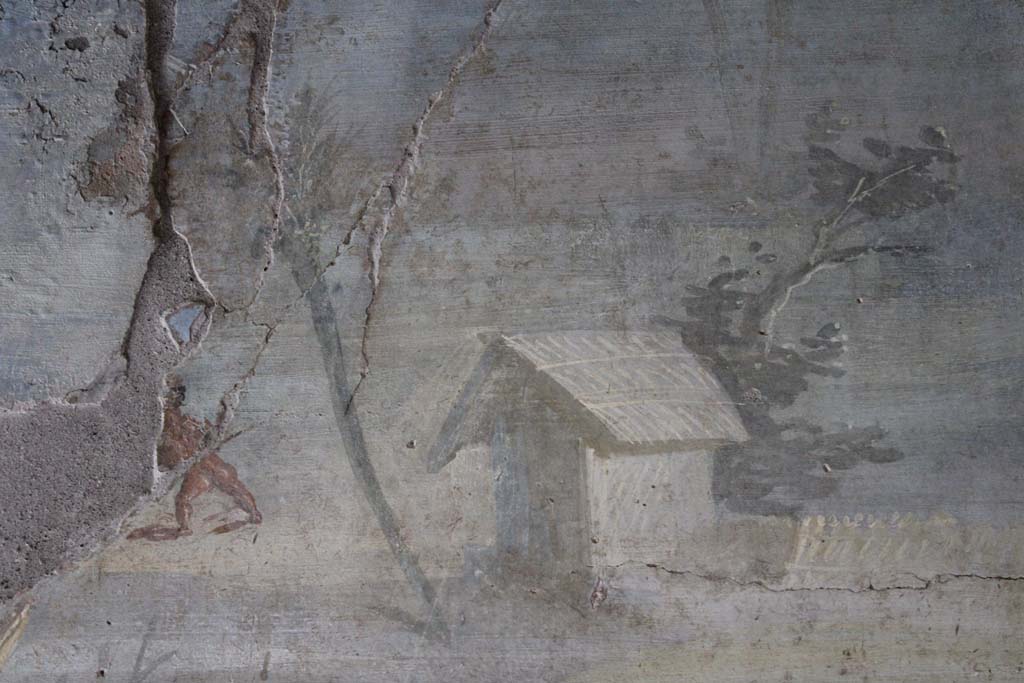 IX.5.9 Pompeii. May 2019. Room �l (L)�, detail from upper south wall at west end.  
Foto Christian Beck, ERC Grant 681269 D�COR.

