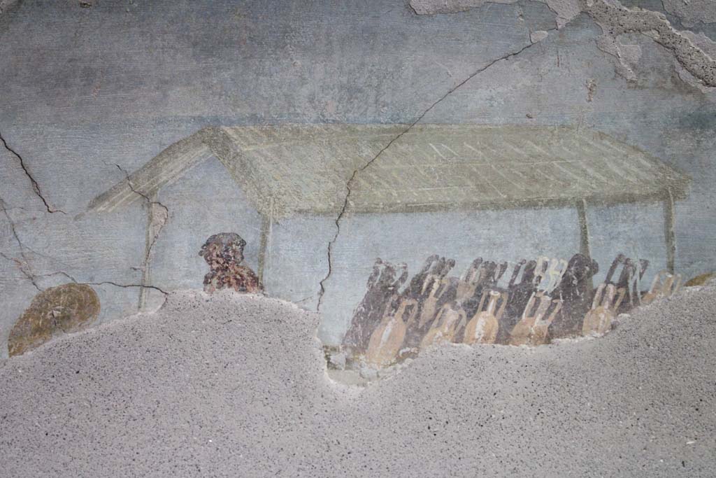 IX.5.9 Pompeii. May 2019. Room �l (L)�, detail from upper south wall above window.    
Foto Christian Beck, ERC Grant 681269 D�COR.

