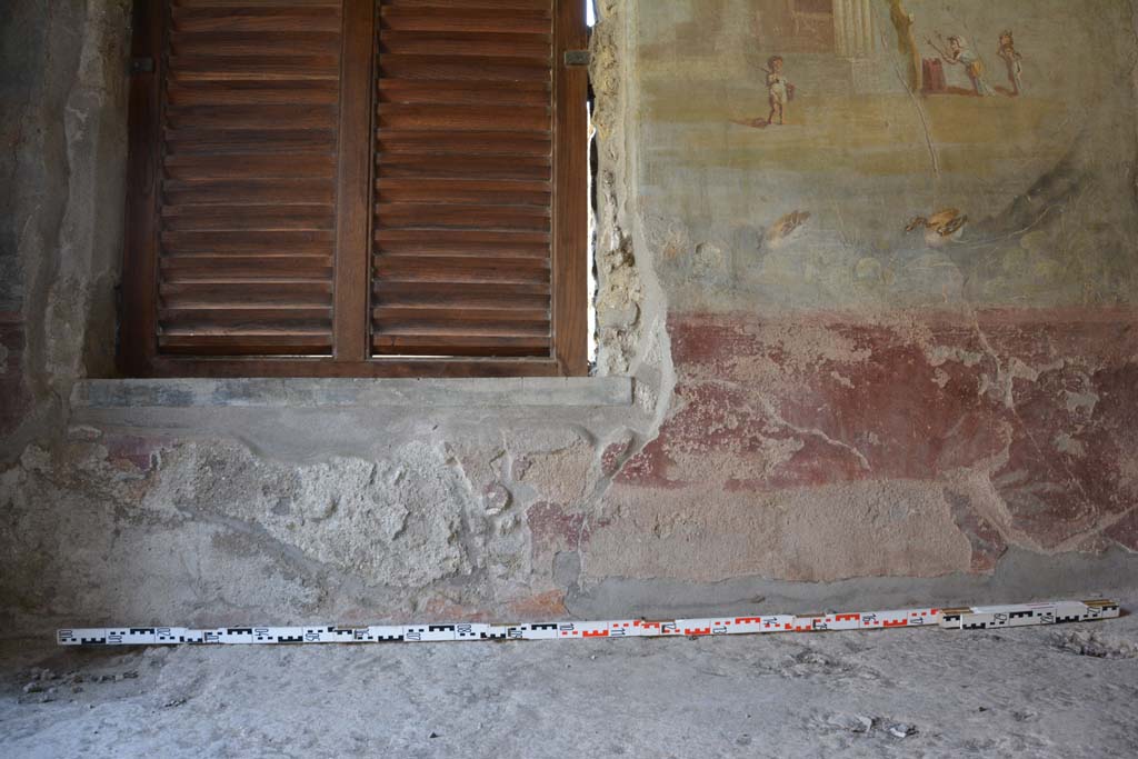 IX.5.9 Pompeii. May 2017. Room �l (L)�, detail from below window on south wall.
Foto Christian Beck, ERC Grant 681269 D�COR.
