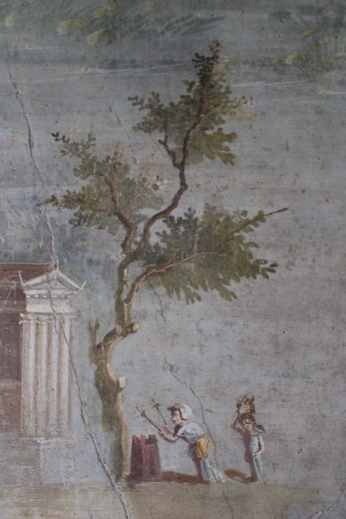 IX.5.9 Pompeii. May 2019. Room �l (L)�, detail of two figures from west end of south wall.  
Foto Christian Beck, ERC Grant 681269 D�COR.

