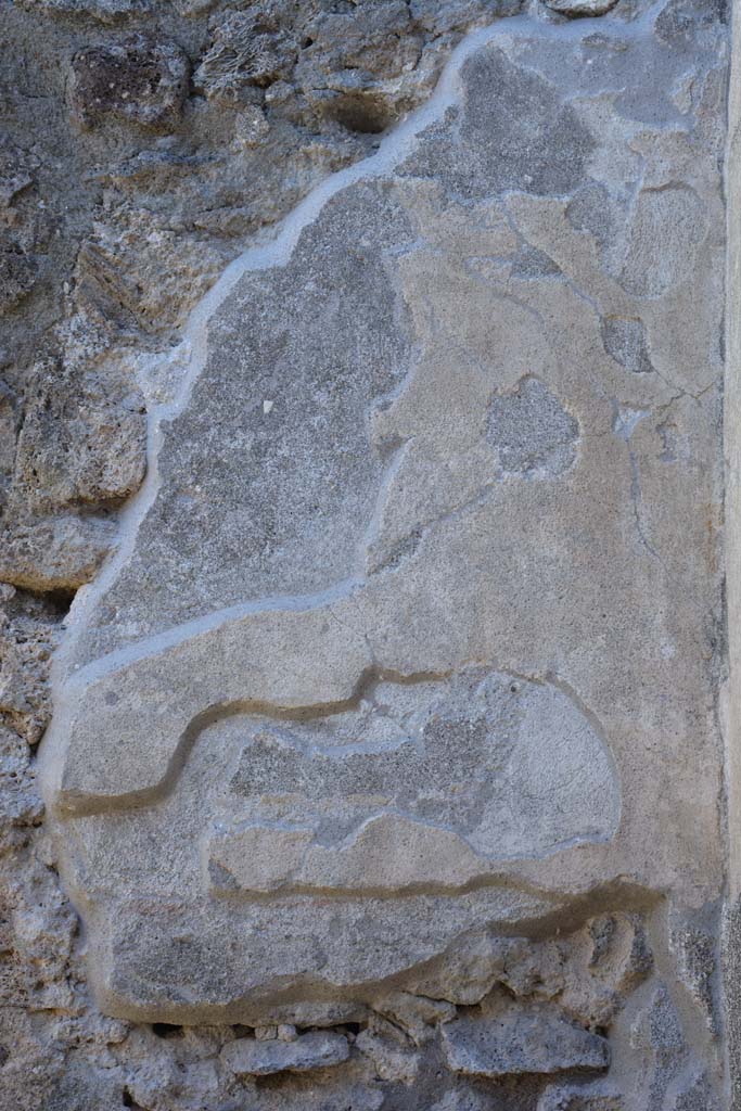 IX.5.9 Pompeii. May 2017. Room �m�, detail from upper east wall in south-east corner.
Foto Christian Beck, ERC Grant 681269 D�COR.


