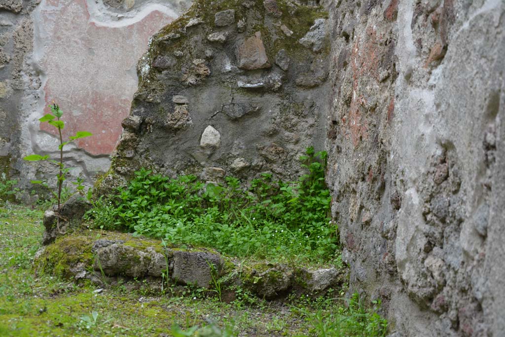 IX.5.9 Pompeii. March 2017. Room �n�, looking south to dividing wall between �n/q� against west wall.  
Foto Christian Beck, ERC Grant 681269 D�COR.

