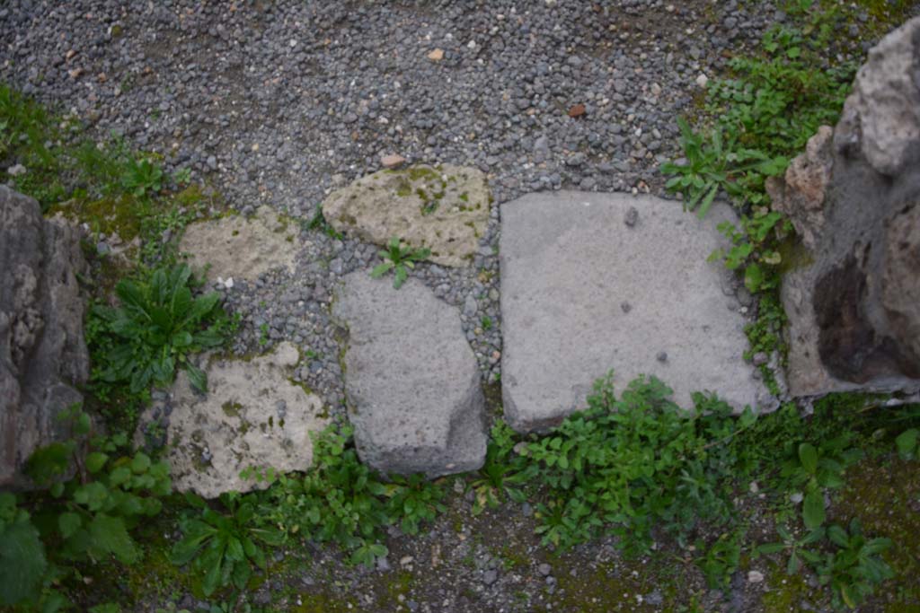 IX.5.9 Pompeii. March 2017. Room “o”, doorway threshold.
Foto Christian Beck, ERC Grant 681269 DÉCOR.