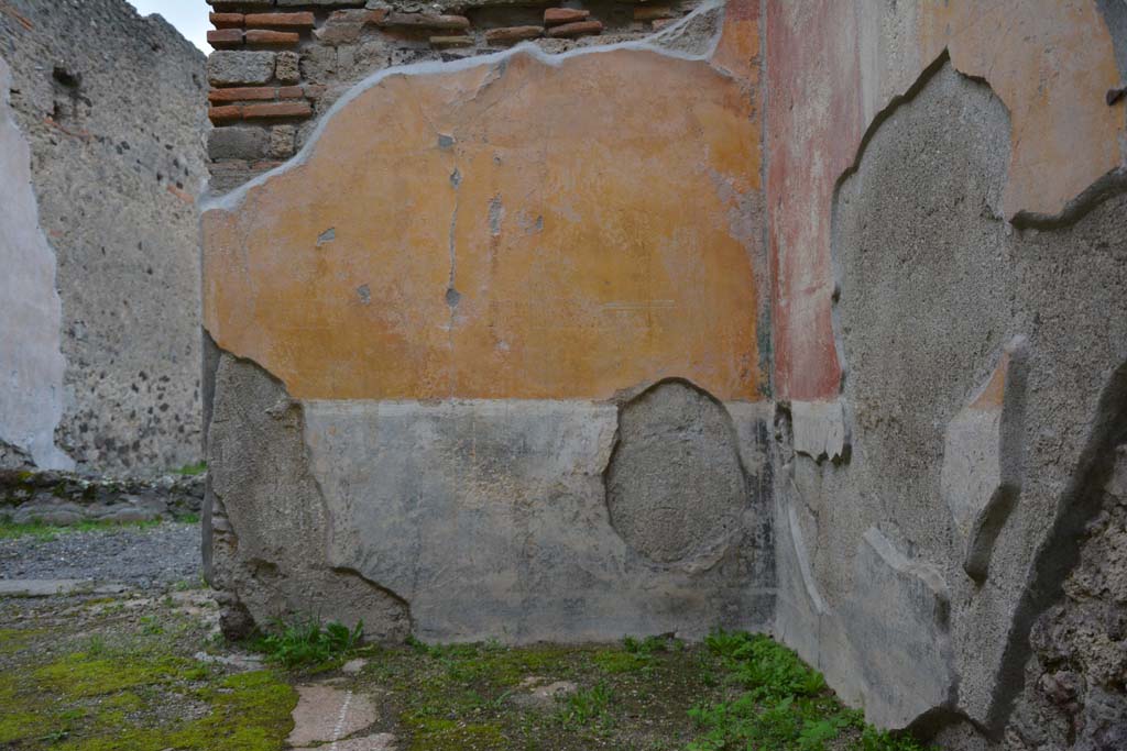 IX.5.9 Pompeii. March 2017. Room �p�, detail from north wall in north-east corner.
Foto Christian Beck, ERC Grant 681269 D�COR.

