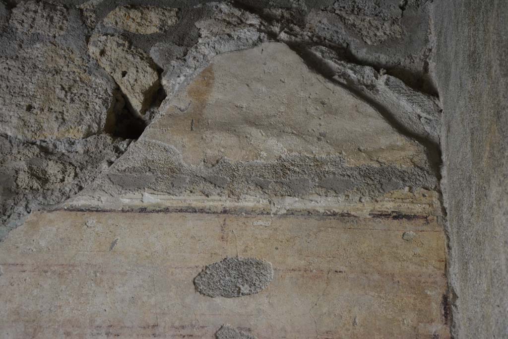 IX.5.9 Pompeii. May 2017. Room �e�, detail from upper south wall at west end.
Foto Christian Beck, ERC Grant 681269 D�COR.
