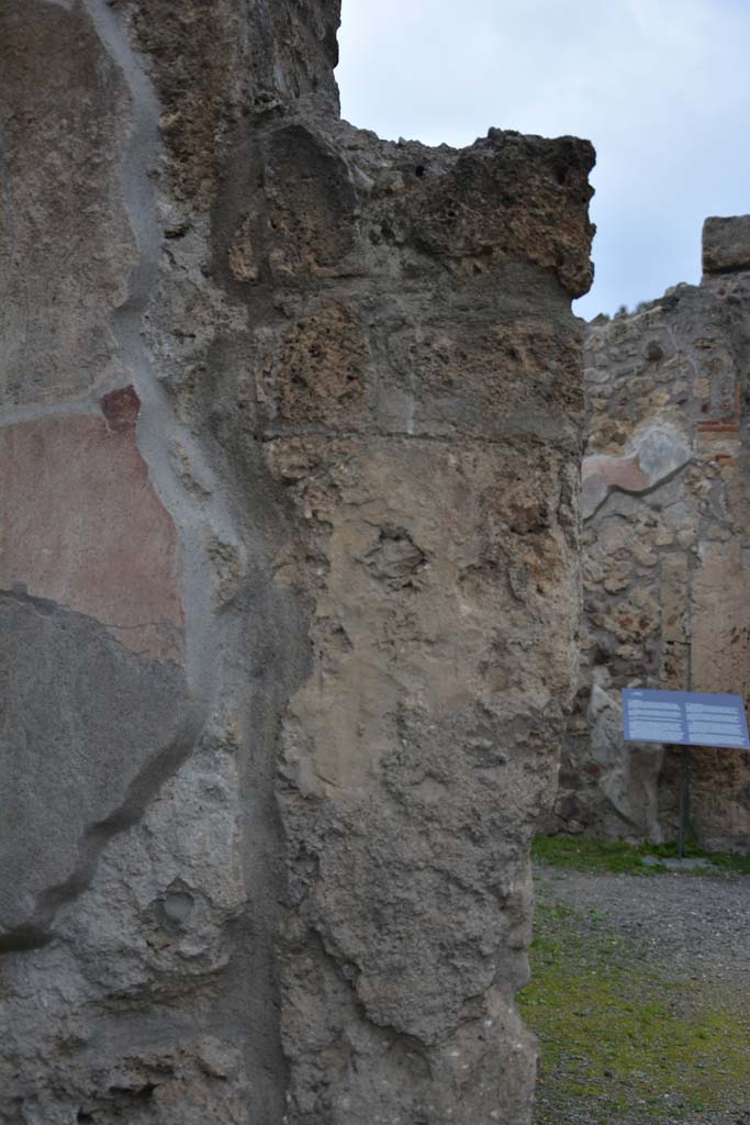 IX.5.9 Pompeii. March 2017.
Room “i”, north wall of pilaster in north-west corner of north portico.
Foto Christian Beck, ERC Grant 681269 DÉCOR.