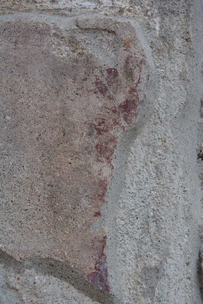 IX.5.10 Pompeii. May 2017. 
Detail of remaining painted decoration on east side of entrance doorway.
Foto Christian Beck, ERC Grant 681269 D�COR.

