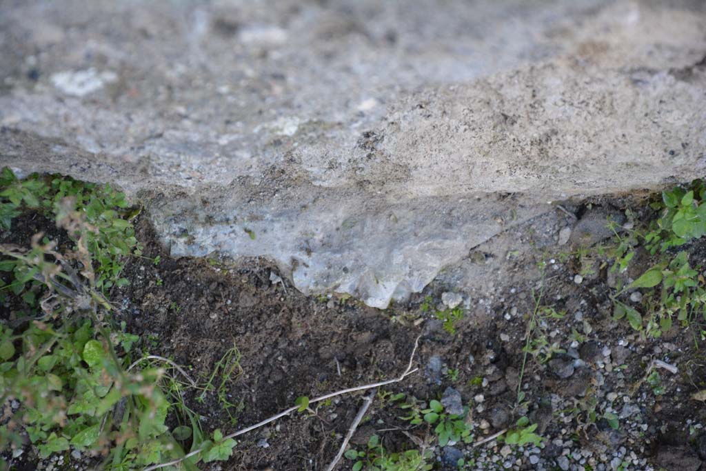 IX.5.10 Pompeii. March 2017. Detail from base of lower west wall towards south-west corner.
Foto Christian Beck, ERC Grant 681269 D�COR.
