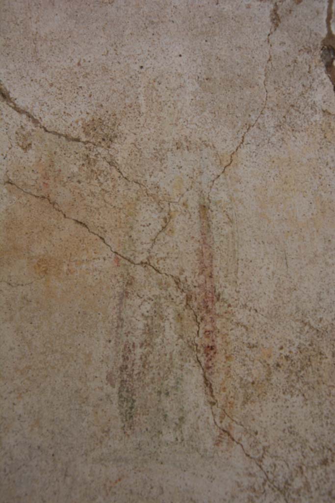 IX.5.11 Pompeii. March 2017. 
Room k, centre of panel at south end of west wall showing the faded figure of Melpomene. 
Foto Christian Beck, ERC Grant 681269 D�COR.
