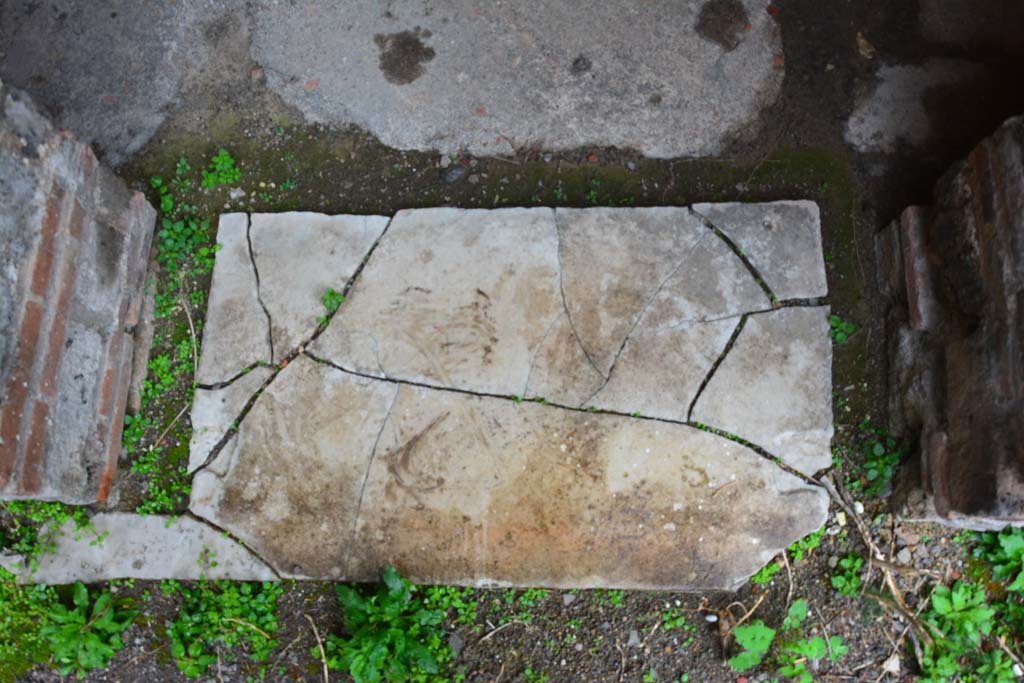 IX.5.11 Pompeii. March 2017. Room f, doorway threshold.    
Foto Christian Beck, ERC Grant 681269 D�COR.
