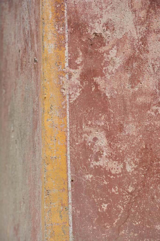 IX.5.11 Pompeii. May 2017. 
Room c, detail of painted decoration on lower north wall in north-west corner.
Foto Christian Beck, ERC Grant 681269 D�COR
