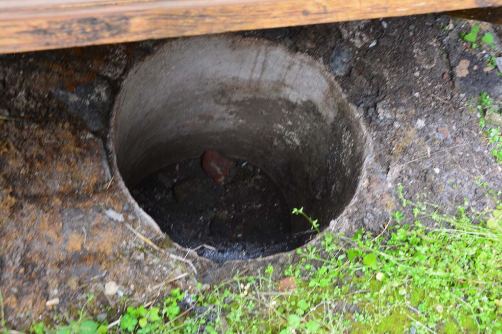IX.5.11 Pompeii. March 2017. Room c, detail of cistern-mouth beneath wood near east wall.   
Foto Christian Beck, ERC Grant 681269 D�COR.
