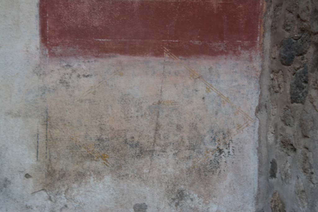 IX.5.11 Pompeii. March 2017. Room h, detail from painted zoccolo on east wall at south end.  
Foto Christian Beck, ERC Grant 681269 D�COR.
